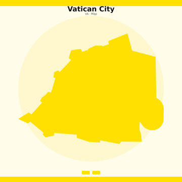 Vatican City country flag vector map illustration graphic