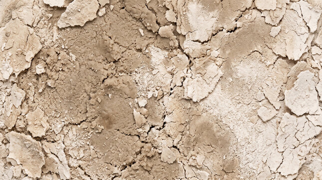 Partially dried struvite shown as a full-frame pale mineral residue transitioning from moist precipitate to brittle crystalline surface deposits