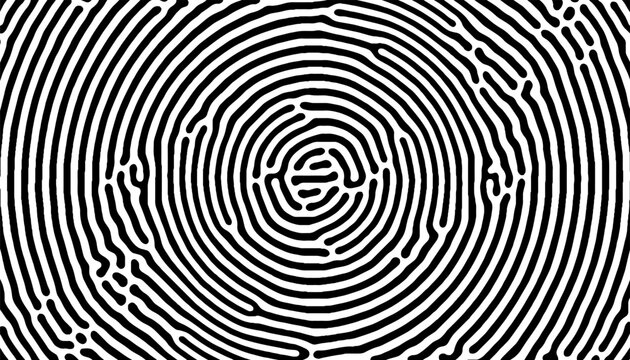Black and white circular turing pattern for finger print design element and background. Easily to resized and recolored without loosing quality. Eps10
