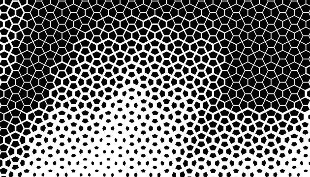 Black isolated on white background editable vector element with smooth transition effect of geometric halftone pattern. Vector format illustration. Eps10 