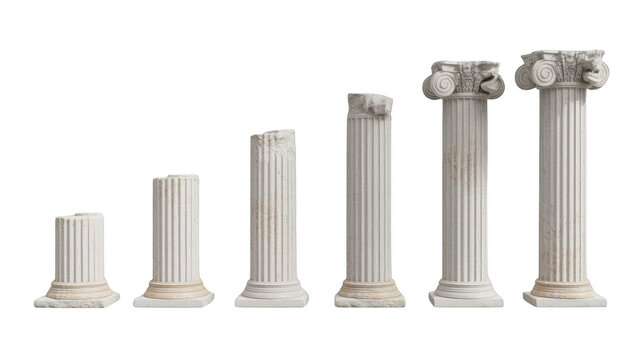 Ancient Roman columns png stone pillars png classical architecture png Greek Roman columns png transparent background image
