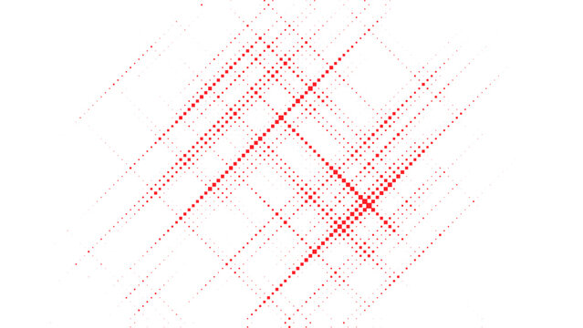 Red abstract halftone crossing line pattern vector illustration for modern background, technology design, digital texture, poster and branding