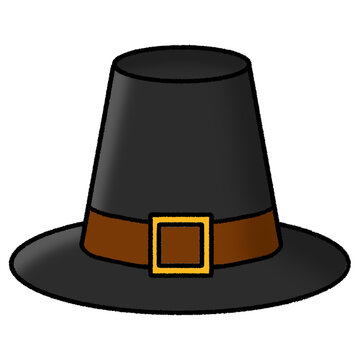 Pilgrim Hat Illustration