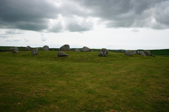 Torhouse Stone Circle ancient prehistoric landmark near Wigtown in Dumfries and Galloway, Scotland, UK
