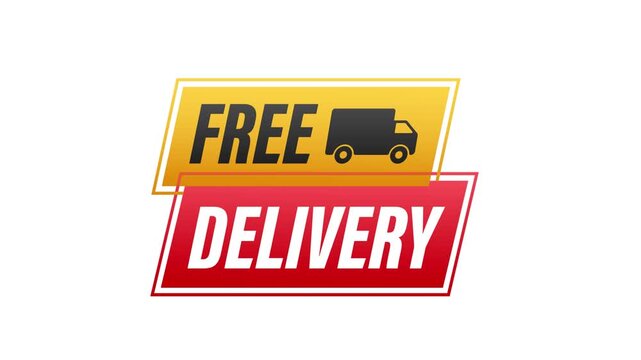 Free delivery shipping service animated banner