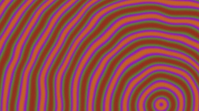 Seamless loop animated halloween concentric green and vivid purple ripple pattern background, 4K motion background