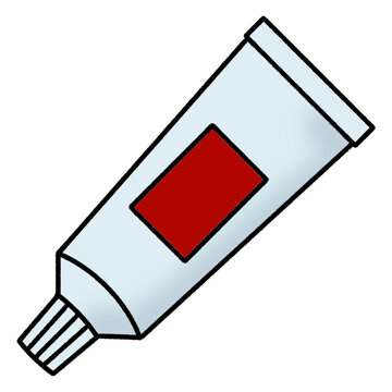 Illustration of a Squeeze Tube of Cream