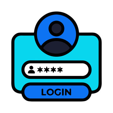 User Interface For Login Screen With Password Field And Login Button