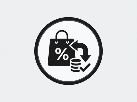 money back guarantee, cashback concept illustration glyph icon design editable vector 