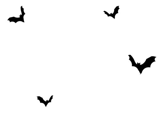 Minimalist Purple Halloween Pattern with White Ghosts and Black Bats