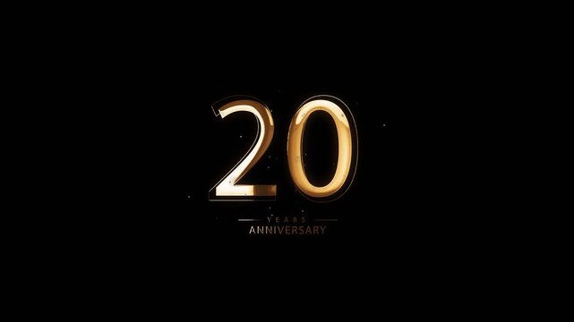 abstract golden line luxury reveal title with glowing particles and alpha channel