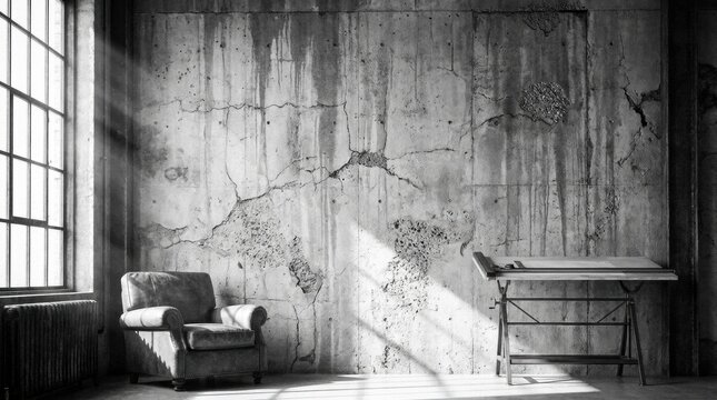Dark concrete stucco wall creates unique background texture for projects