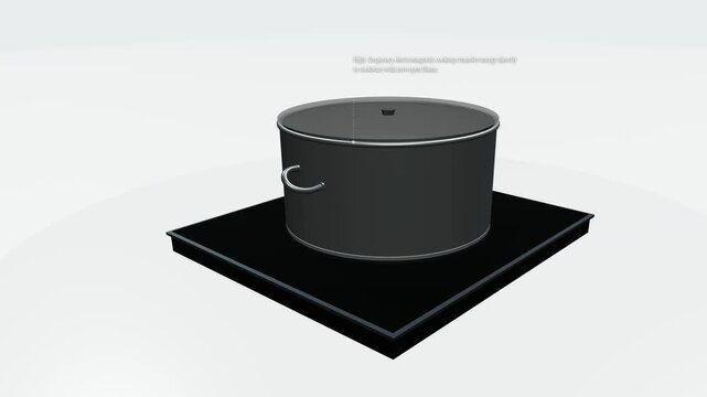 3D animation explaining the science and mechanics of a magnetic induction cooktop, detailing electromagnetic fields, eddy currents, and thermal efficiency for safe modern cooking