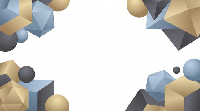 Abstract Geometric Shapes Floating Background Design.
