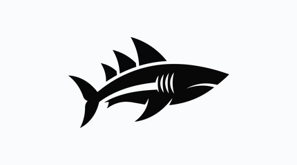 Fototapeta premium Shark Graphic Vector Illustration with Aggressive Fins and Teeth Design