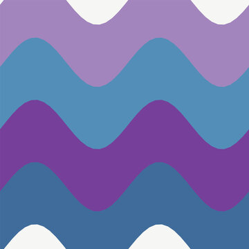 Motif de rayures ondul&eacute;es ann&eacute;es 70 sans couture en bleu terne