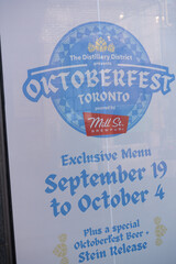 Obraz premium sign for Oktoberfest celebration 2026 by Mill Street Brewery at The Distillery District, Toronto