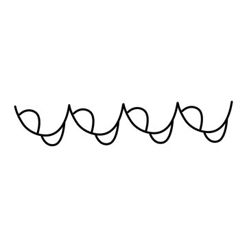 Hand Drawn Heart Line Pattern Illustration.