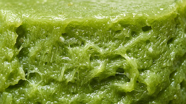 Vibrant green fibrous plant material close up texture, organic background