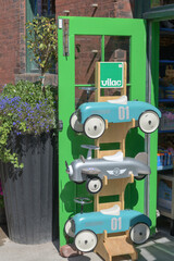 Obraz premium Vilac display with classic wooden toys at The Distillery Historic District, Toronto