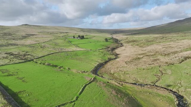 Farm in Dartmoor National Park, Merrivale, Devon, England, Eueope