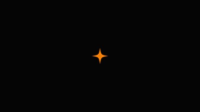 sparkling stars Shine animation. Shimmering light. Shine effect sprite sheet for motion design. Glow twinkle movement timeline, energy explosion video