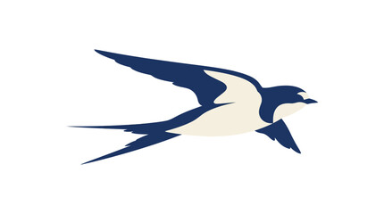 Fototapeta premium Flying Swallow Bird Vector Illustration