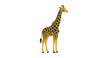 Obraz premium Giraffe Flat Vector Illustration