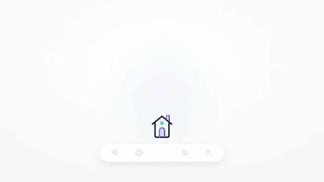 Minimal house icon animation set for user interface design