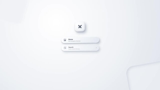 User interface animation of menu button morphing into close icon