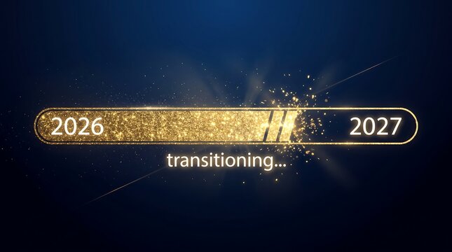 2026 to 2027 transition concept showing the change between two years