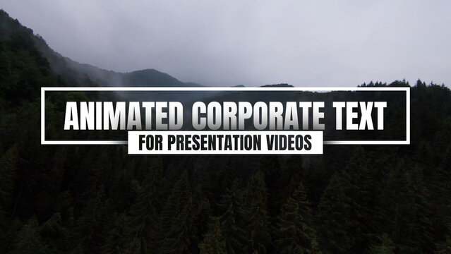 Animated Corporate Text for Presentation Videos