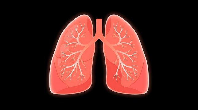 Human lungs with bronchial tree