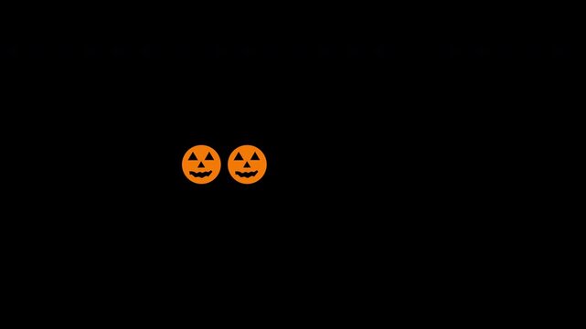 Loading Animation Halloween Pumpkin Scale Up Transparent Background. Perfect For UI or Overlay Video Element.