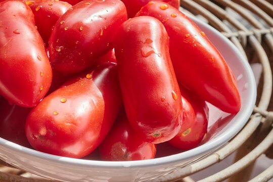 San Marzano tomatoes from an Italian farmers market