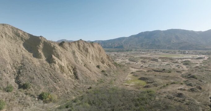 aerial view of rolling hills landscape