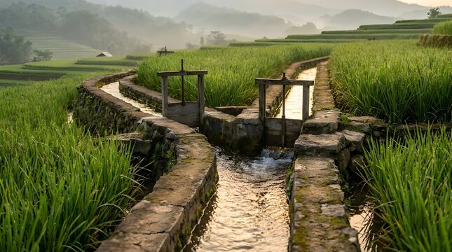 Traditional Water Management System Rice Field