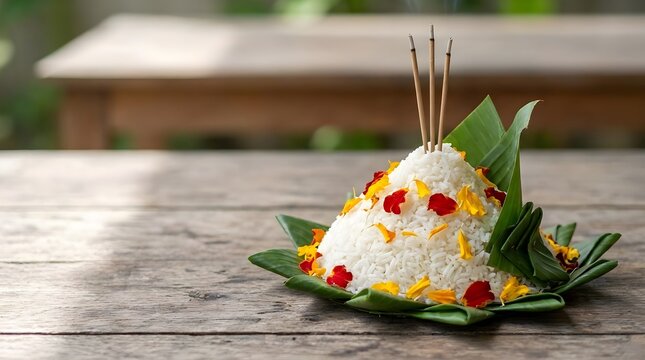 Ceremonial Rice Offering Traditional Display
