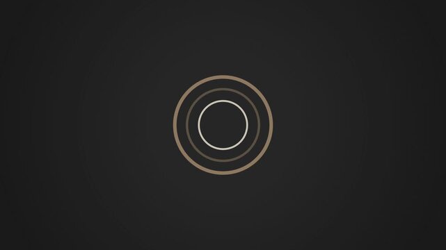 Minimalist abstract concentric circles on dark background
