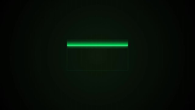 Glowing green loading bar on dark background