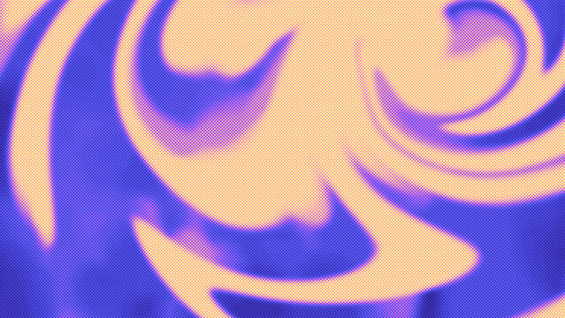 Abstract pop art background with purple and yellow halftone dot pattern comic style fluid swirl perfect for creative website banner backdrop wallpaper