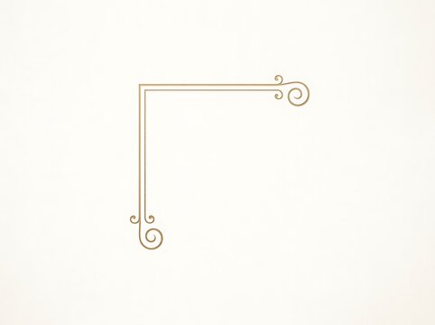 Elegant gold decorative corner bracket with swirl design