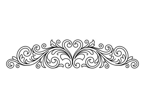 Elegant ornate swirl border design with intricate patterns