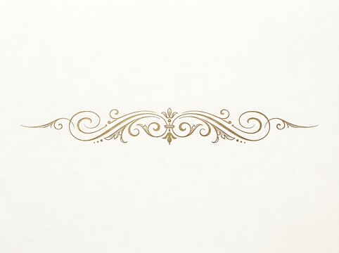 Elegant decorative swirl border design in gold color