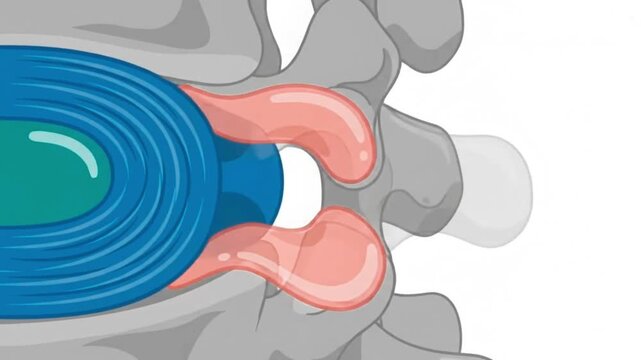 Spine Vertebrae and Intervertebral Disc Joint Vector Illustration
