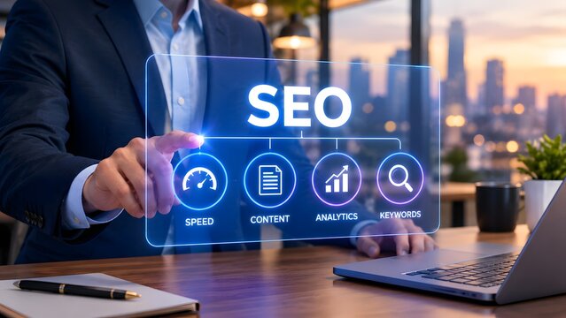 Strategic seo implementation enhancing digital visibility driving organic traffic and achieving sustainable business growth through comprehensive search optimization techniques