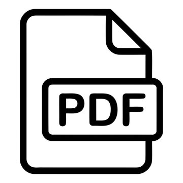 PDF File Document Line Art Icon Design