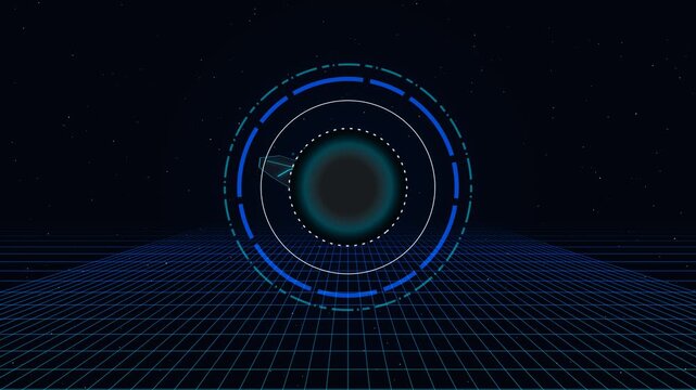 Cyber Wormhole AI Data Gateway - Futuristic Quantum Technology Loop Background