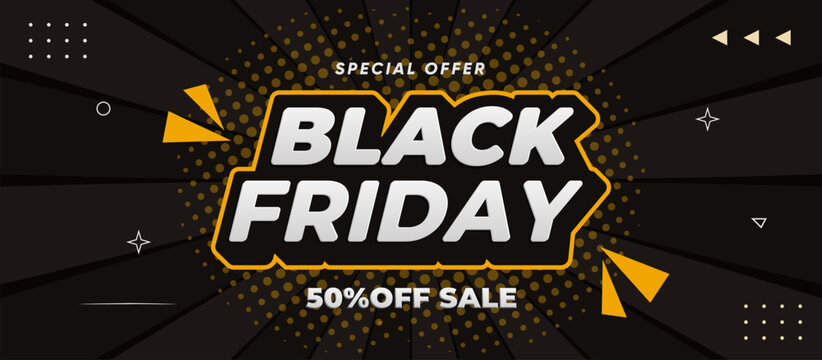 Black Friday sale banner or poster templates