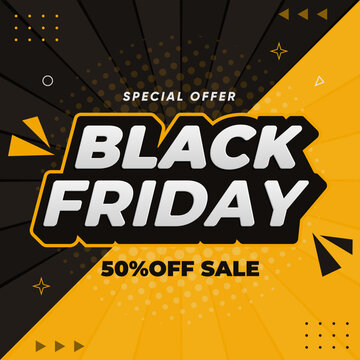Black Friday sale banner or poster templates